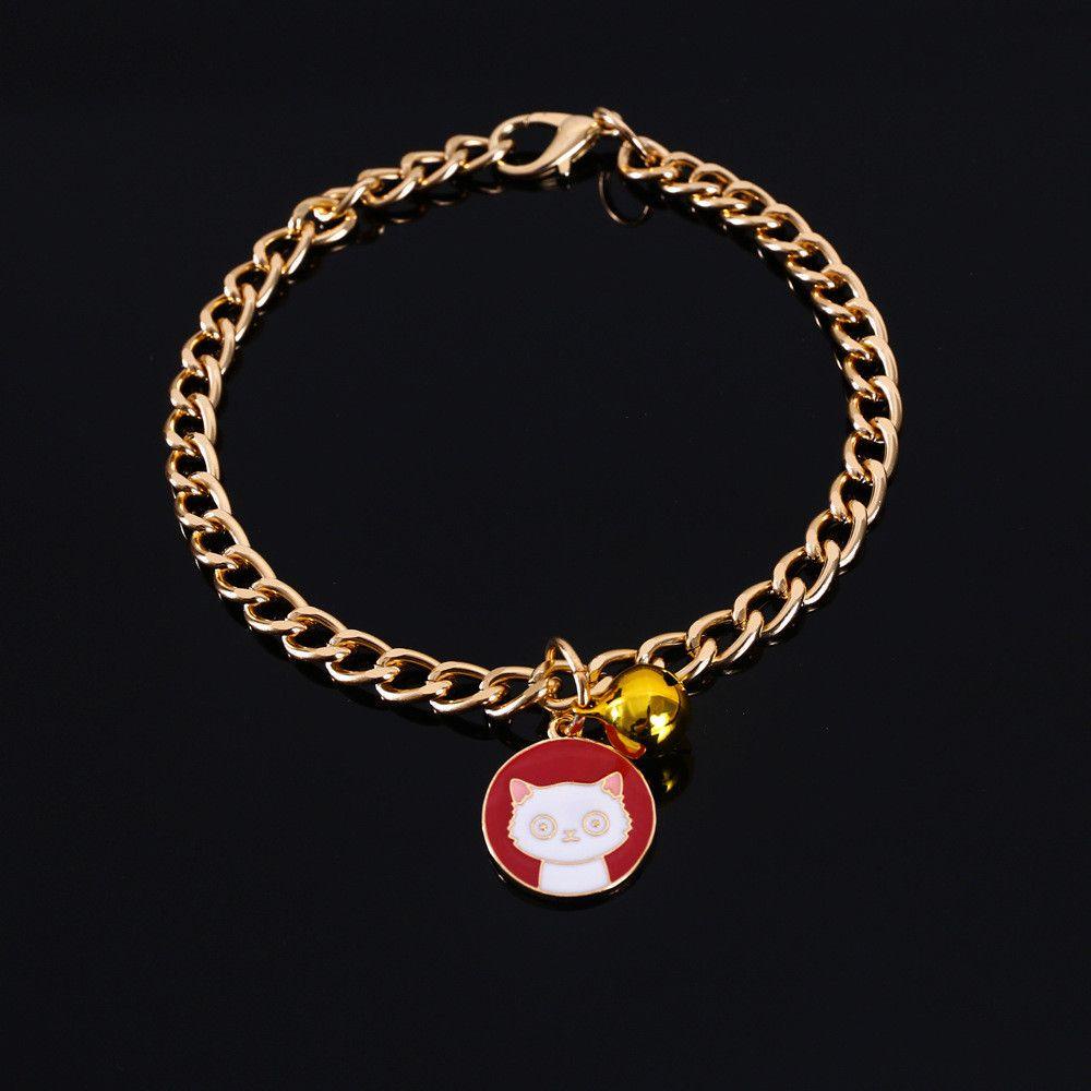Suyo Kalung Anjing / Kucing Motif Kartun Dengan Rantai Emas