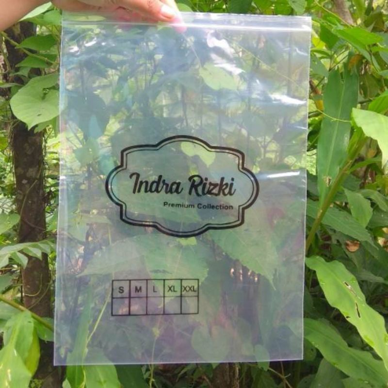 Plastik ziplock  bening 30x40 sablon