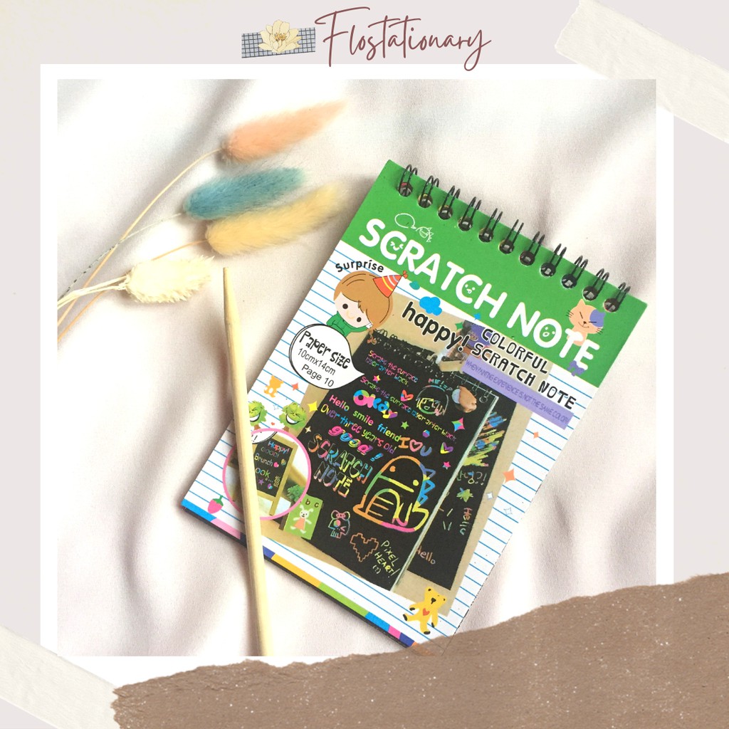 

Buku Menggambar Scratch Note Magic Book Sticky DIY