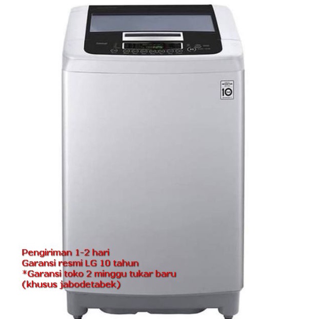 Lg T2108VSPCK Mesin Cuci 1 Tabung Front Loading Smart Inverter 200 Watt 8 Kg