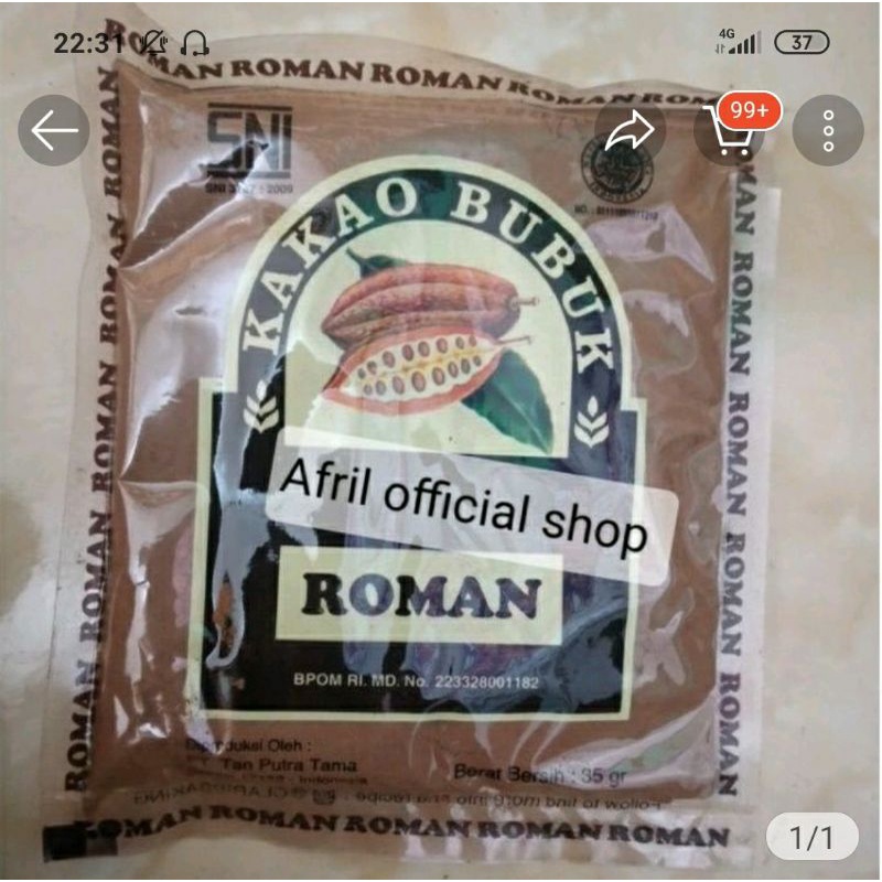 

coklat bubuk roman