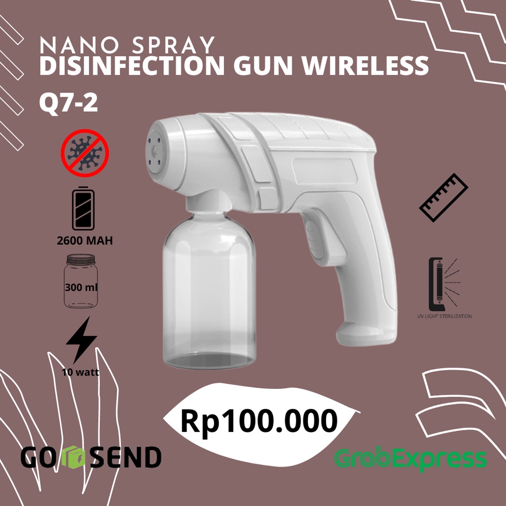 PROMO TERLARIS Nano Spray Disinfection Gun Wireless Q7-2 KlikVape BISA GRAB/GOSEND