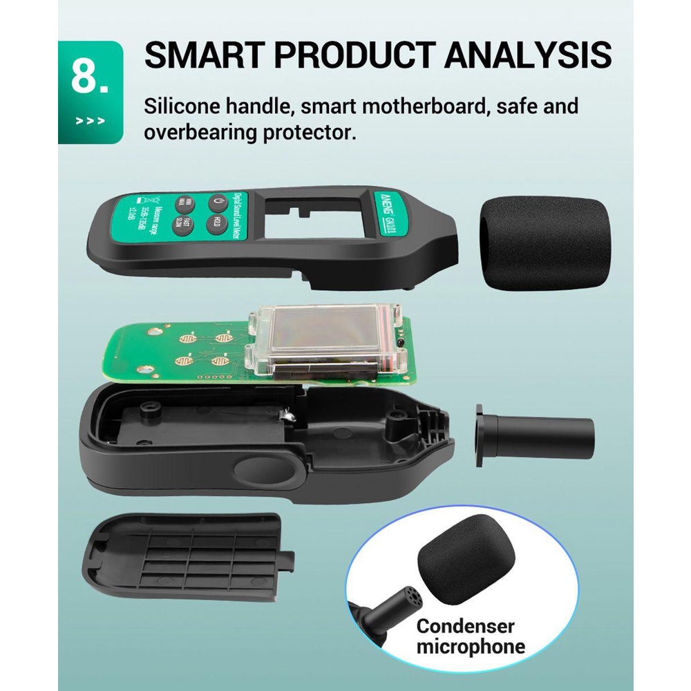 POPULAR Populer Digital Noise Meter Presisi Tinggi 35-135 db Diagnostik-Alat Pengukur Tingkat Suara Cerdas