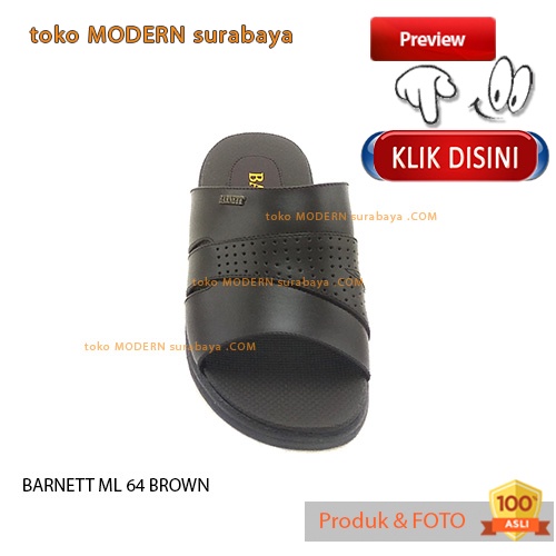 BARNETT ML 64 BROWN sandal pria casual slide