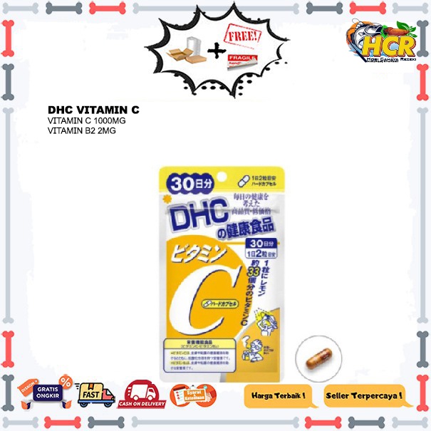 DHC VITAMIN C 30 Days 60 Capsules DHC VItamin C Jepang Original DHC