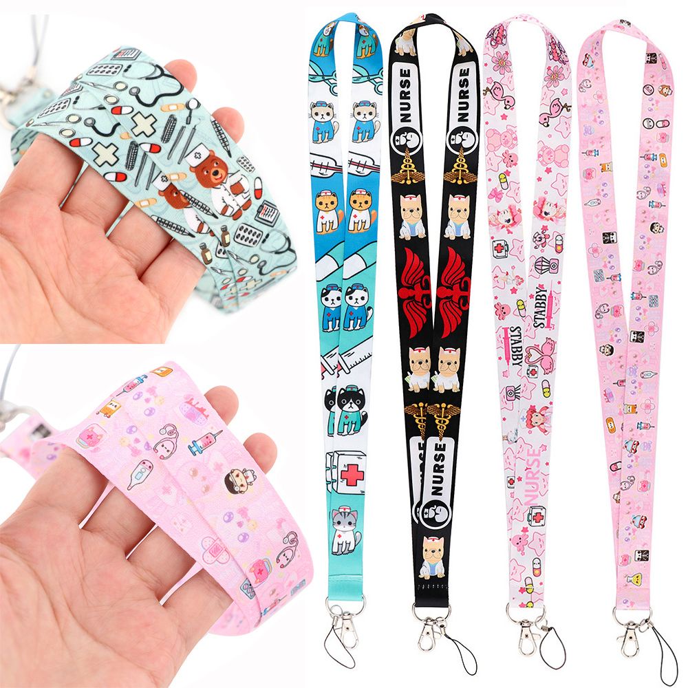 TOP Multi-function Animal Doctors Lanyard Cartoon Neck Strap Mobile Phone Straps Accessories Card Badge Gym Key Chain Cover Pass Key Chain