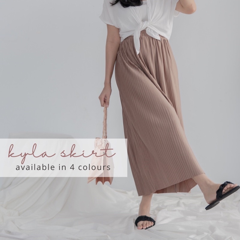 KYLA SKIRT ROK FORMAL SEMI SPAN PLISKET PLEATED-1