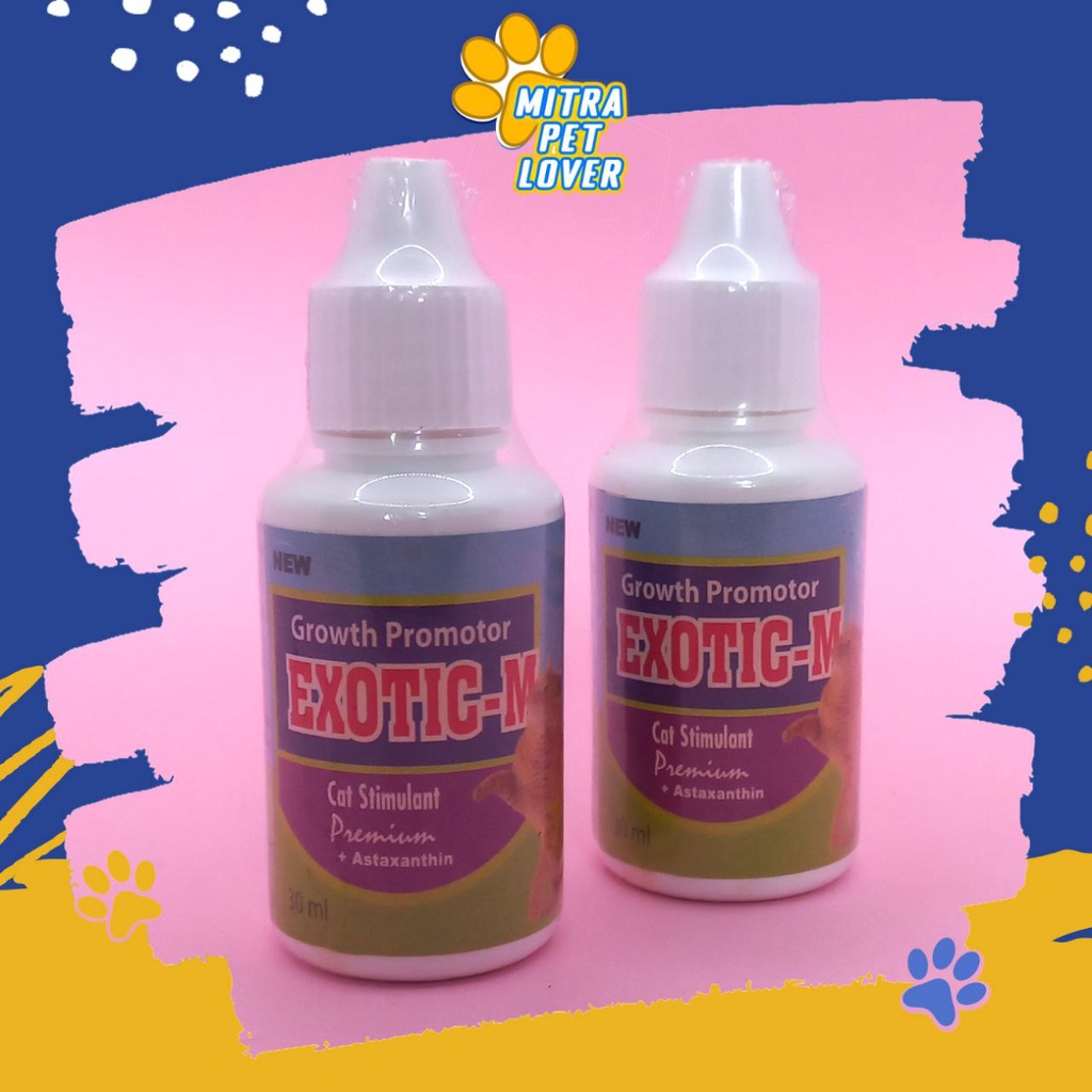 VITAMIN KUCING - EXOTIC M DROP 30ML ORIGINAL - MULTIVITAMIN TETES BAIK UNTUK KUCING HAMIL AMAN IMUN SEHAT NAFSU MAKAN PET CAT DOG ANIMAL HEALTHCARE AND VETERINARY TAMASINDO OBAT KESEHATAN DAN VITAMIN SUPLEMEN TERNAK HEWAN BINATANG PELIHARAAN MITRAPETLOVER