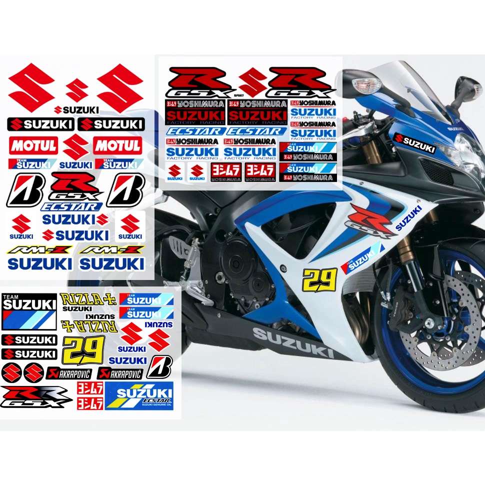 1 Pc Stiker Reflektif Tahan Air Untuk Suzuki GSXR GSX-R RR 250 600 750 1000 K2 K3 K4 K5 K6 K7 K8 H1