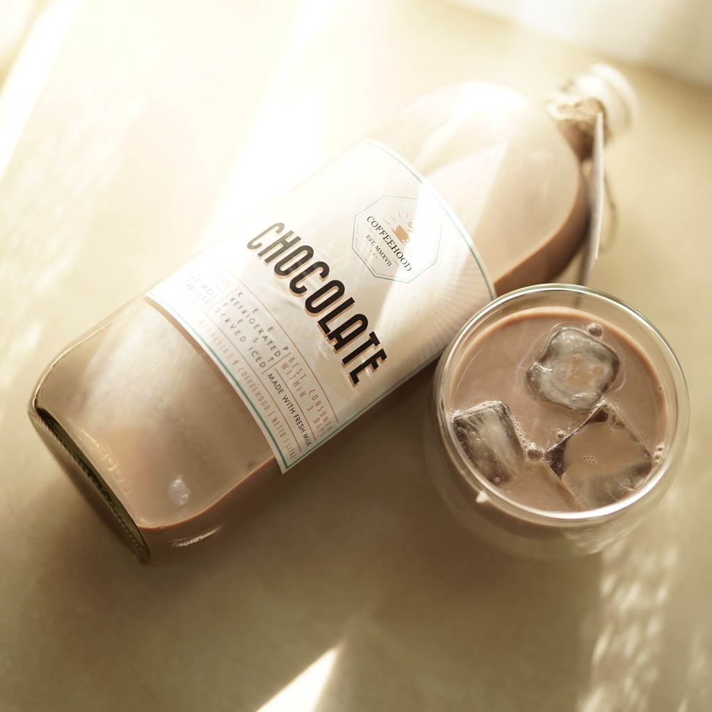 Jual Chocolate Milk Latte COFFEEHOOD 250ml / 1Liter Susu Cokelat