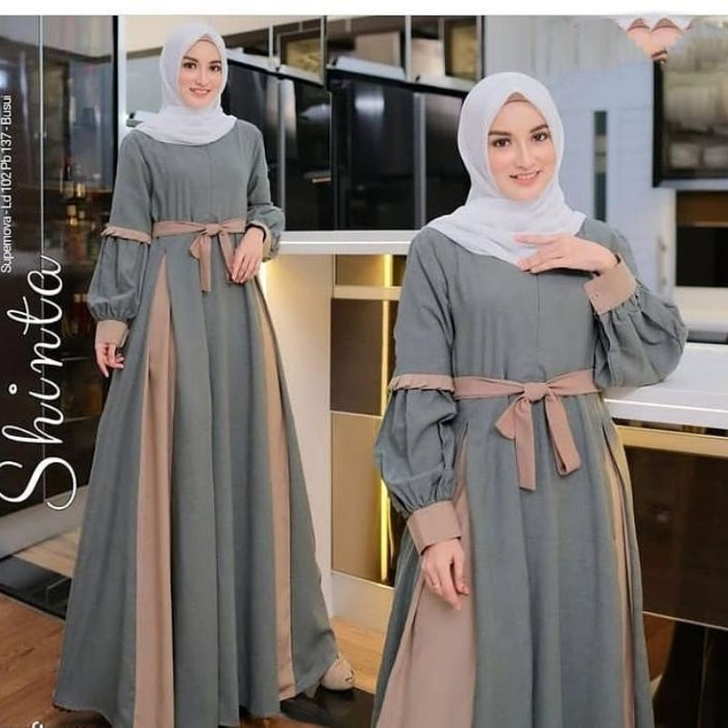 DRESS MUSLIM/ Baju wanita kekinian/ baju gamis/ dress/ baju wanita/gamis/SHINTA DRESS/fashion muslim