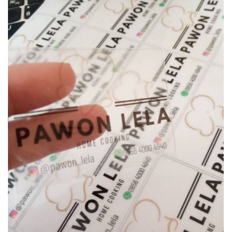 

Label Stiker Vinyl Transparant Custom