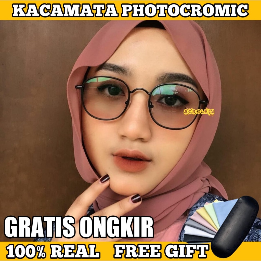 [TERMURAH] Kacamata Photocromic Korea / Anti Radiasi 2 In 1 Potokromik Photochromic Pria Wanita Fotocromic Potocromic