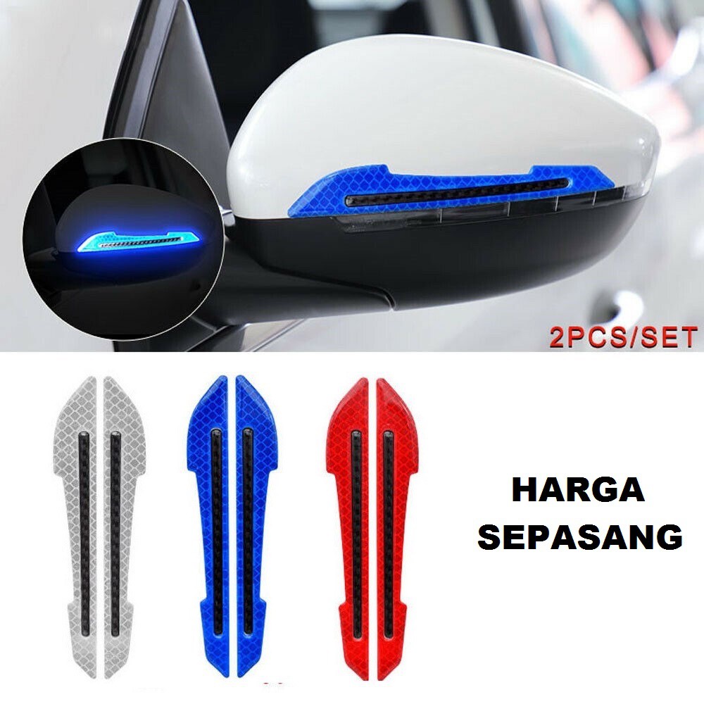 Sticker Mobil Motor Pelindung Spion Car Door Pintu Reflector Stiker Reflektor Mata Kucing FGT027