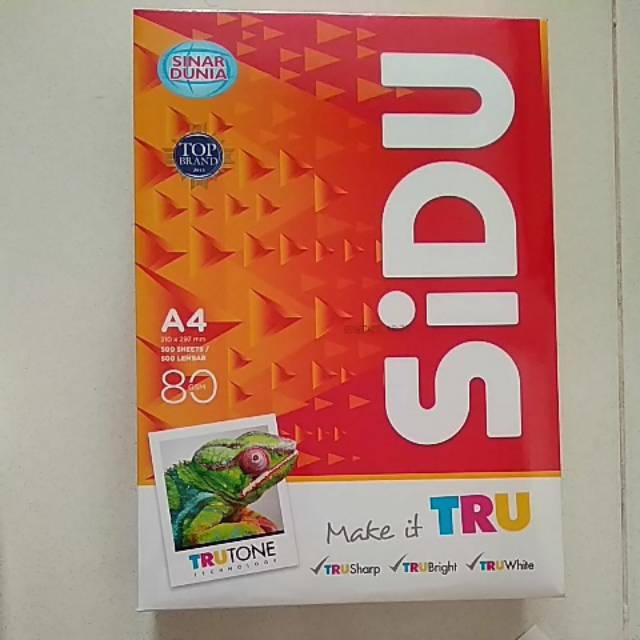 

KERTAS HVS A4 80GR SIDU