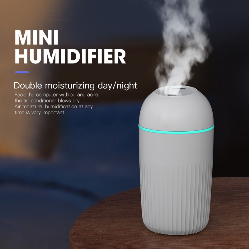 Humidifier Pelembab Udara Aromaterapi Essential Oil Ultrasonik USB Kapasitas Besar 420ML Dengan Lampu LED