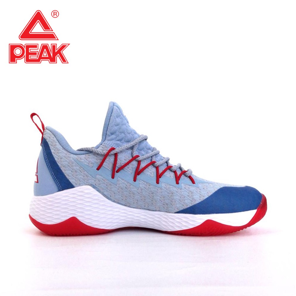 Sepatu Basket PEAK Lou Williams Lightning 7 Light Blue Red Original