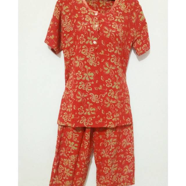 Babydoll batik setelan baju tidur batik cap tulis oleh oleh Jogja solo Pekalongan