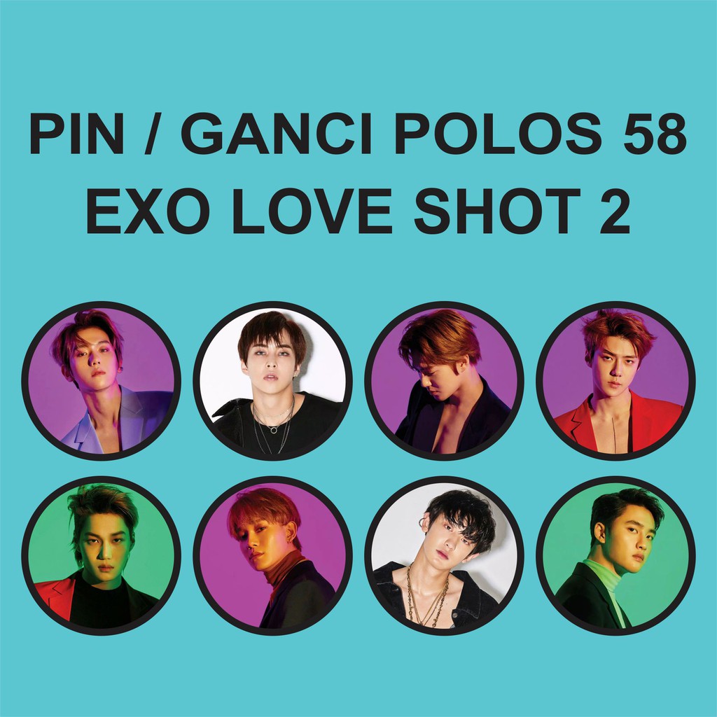 (READY STOCK) PIN / GANTUNGAN KUNCI POLOS 58 MM - EXO LOVE SHOT 2