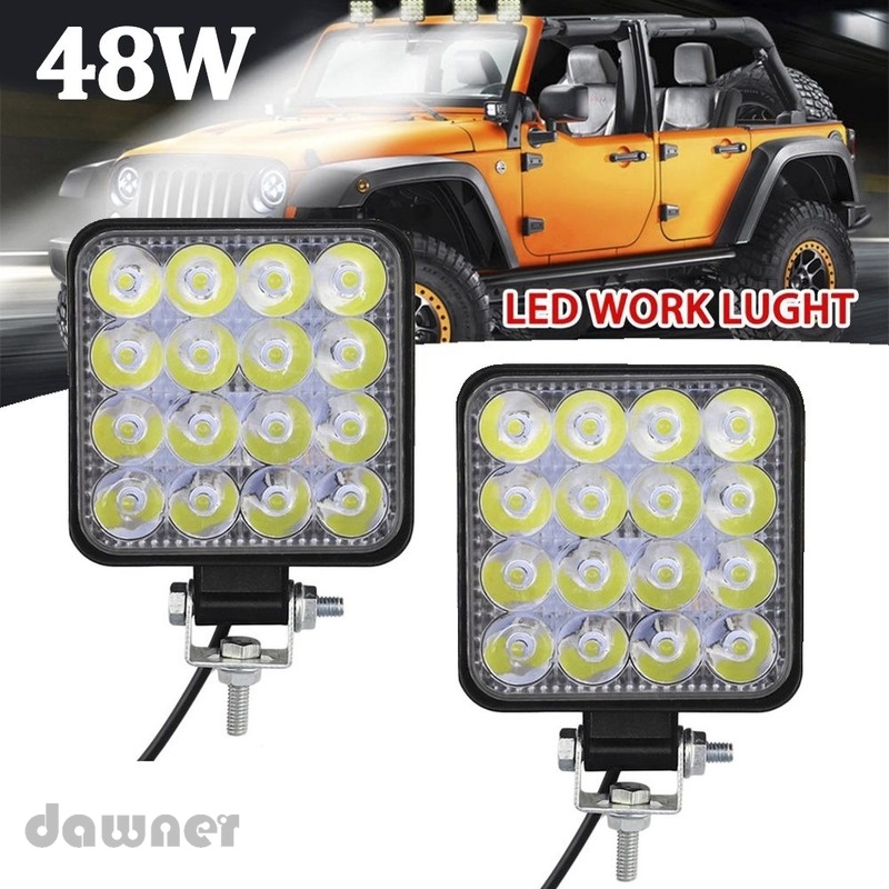 Lampu Sorot led 48W 12v 24V Untuk Motor SUV offroad