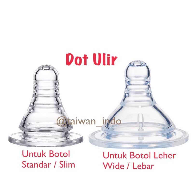 Silikon Dot BPA FREE Peristaltic Plus Pengganti Pigeon Standar / Slim / Wide Neck Nipple / dot ulir