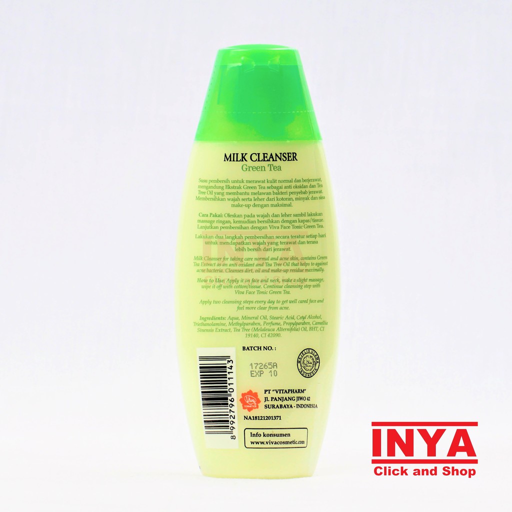 VIVA MILK CLEANSER GREEN TEA 100ml - Pembersih Wajah