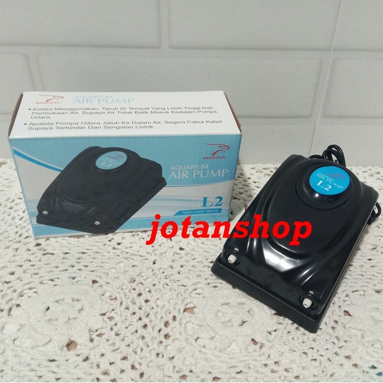 ROSSTON L2 Mesin Aerator Pompa Udara 2 Lubang lobang Aquarium Aquascape air pump