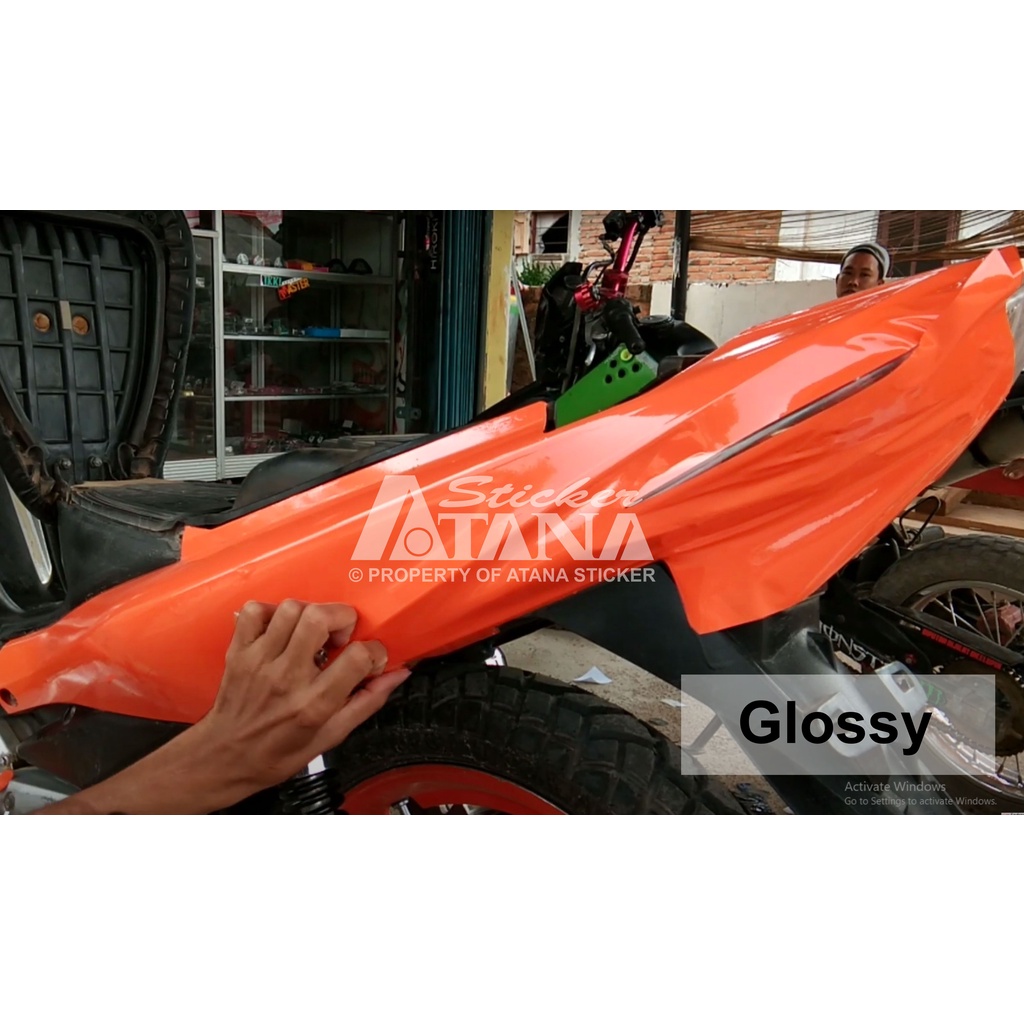 Skotlet Orange Doff Glossy Transparan Scotlet Oren Dop Gloss Tembus Stiker Hybrid Decal Smoke Matte Motor Mobil Speaker Senapan Background Aquarium Dashboard Skin Hp Laptop Helm Repsol Honda Xmax PCX NMAX KTM RC Ninja Vespa