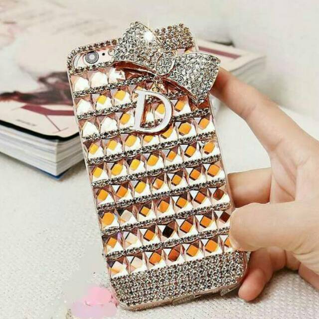 Case Gold Metalik Acc D Case Oppo F9 Samsung Ip