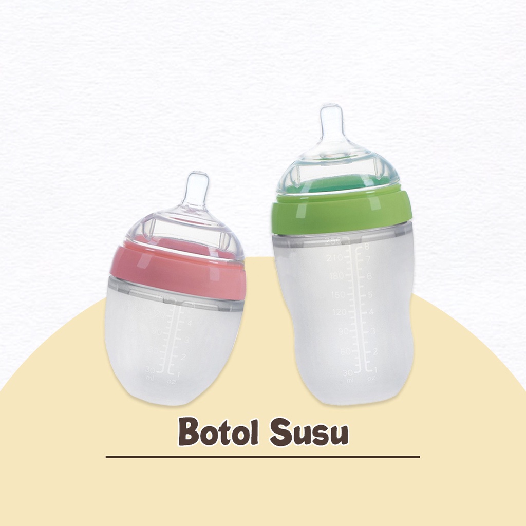 Botol Susu Bayi Bahan Silikon BPA FREE Anti Kolik Ukuran 150ml dan 250ml