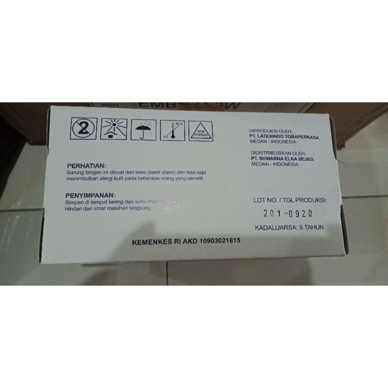 Sarung Tangan Latex Merek Suwarna / Sarung tangan powder / Sarung tangan Disposible