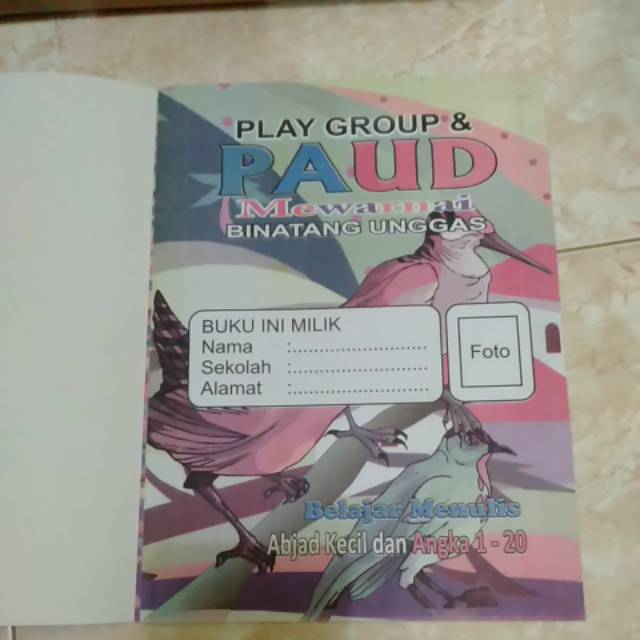 Buku Seri Penunjang Masuk Sd Paud Menulis Abjad Kecil Angka 1