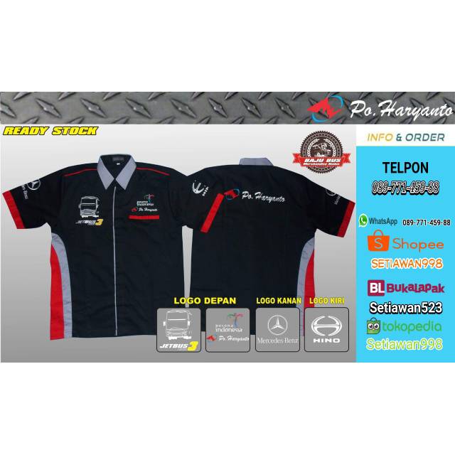 Kemeja baju bus PO.HARYANTO