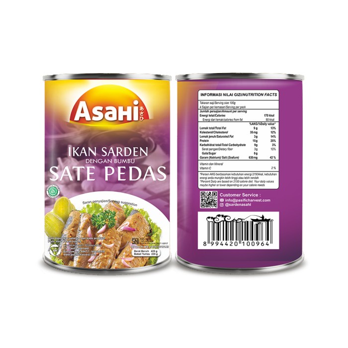 

f0fjhubfe00 Asahi Premium Sarden Rasa Sate 425 Gr DsGk
