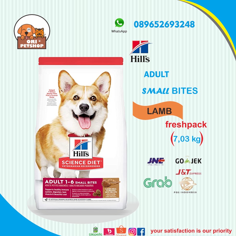 EKSPEDISI - Science Diet Adult Small Bites 7,03kg Lamb &amp;Rice HILL's