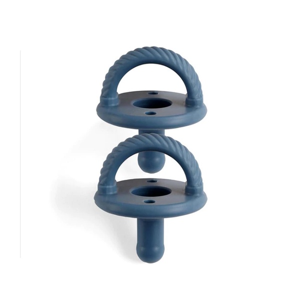 Itzy Ritzy Sweetie Soother (Package of Two) - Set of 2 Gigitan Gigi Anak Bayi Soothing Teething Toy-Navy Cables