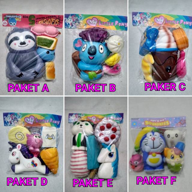  Paket  Squishy  murah  isi 5 pcs Shopee  Indonesia