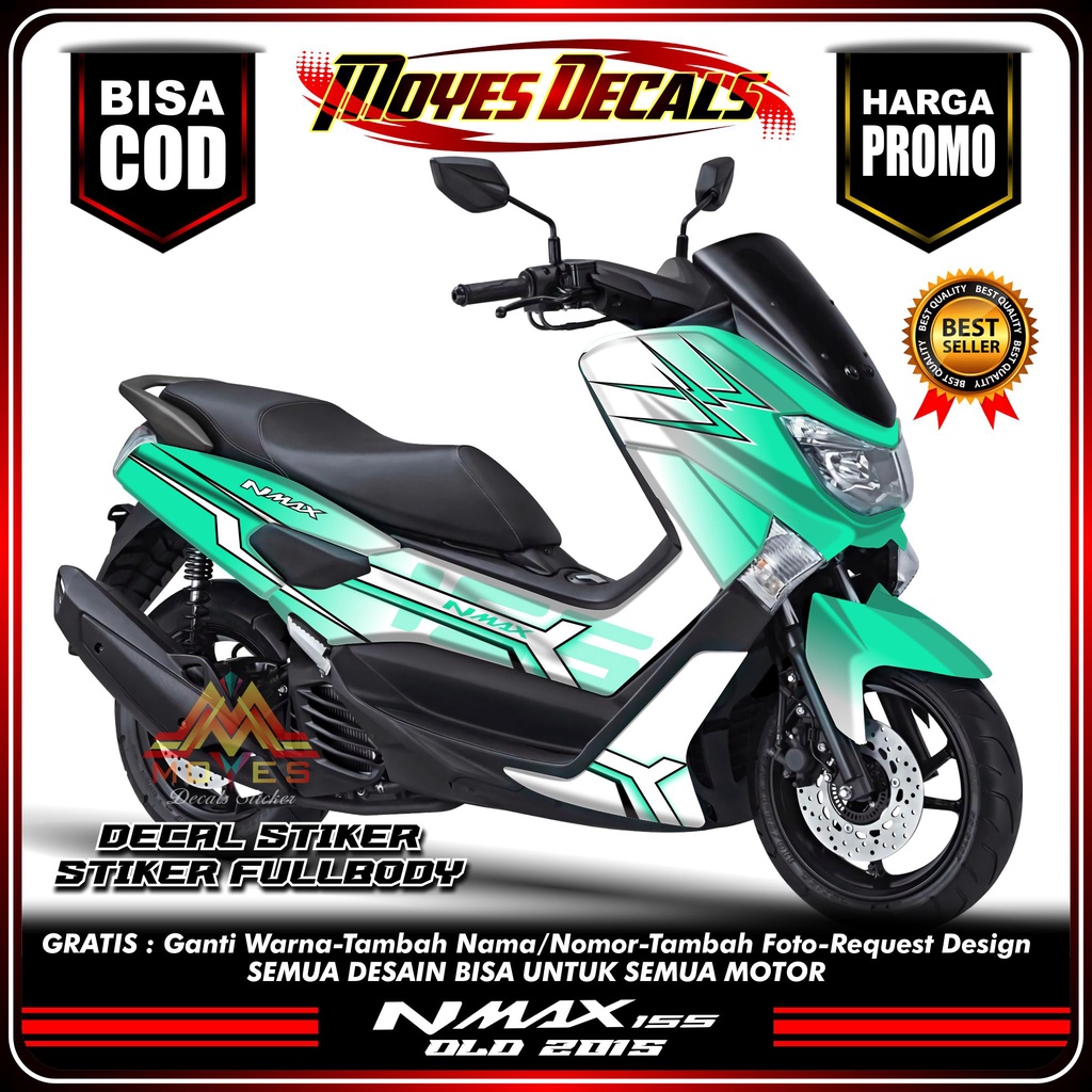 TERBARU STIKER DECAL YAMAHA NMAX 155 OLD MotifMerah Stiker FullBody