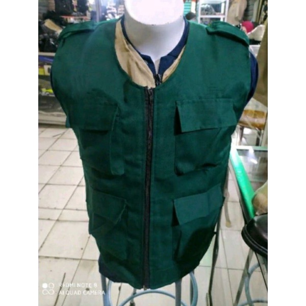 Rompi hijau botol# oblong# rompi partai#rompi lapangan#vest hijau