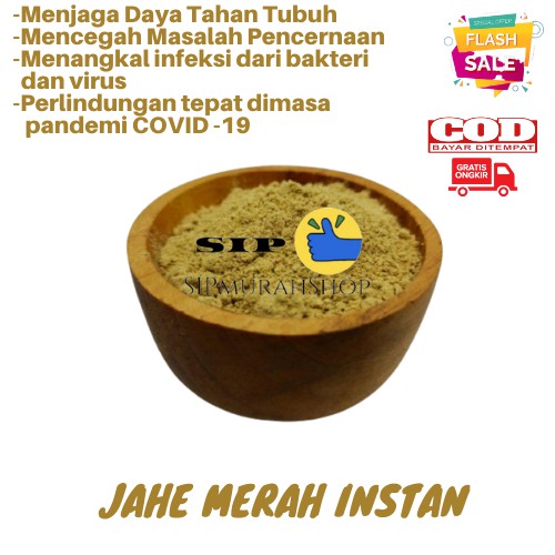 Jahe Merah Bubuk Rempah Instan Langsung Seduh Bumbu Dapur Mencegah Virus Menambah Stamina Tubuh