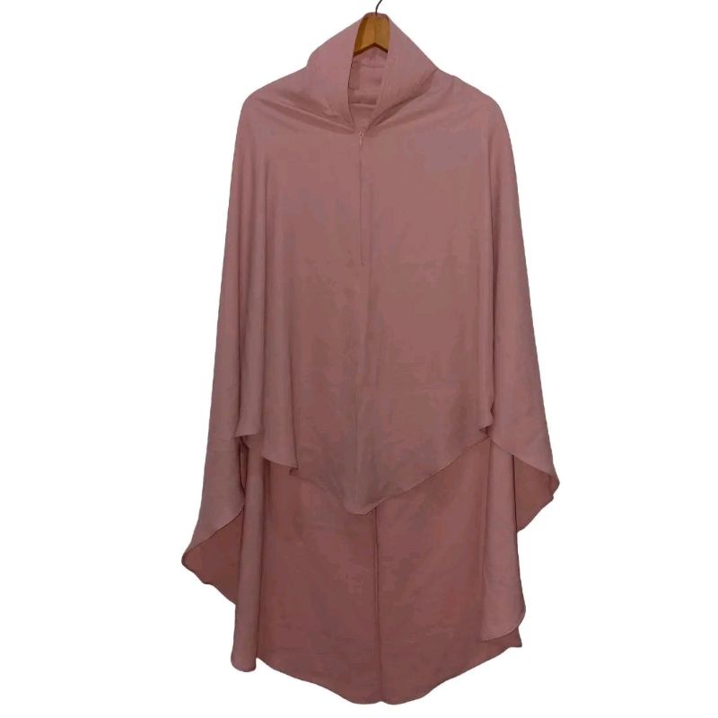 Preloved Khimar Wollycreep Zipper depan