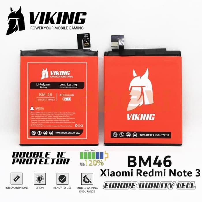 BATTERY BATRE VIKING DOUBLE POWER XIAOMI REDMI NOTE 3 BM46 BM-46 Terjangkau