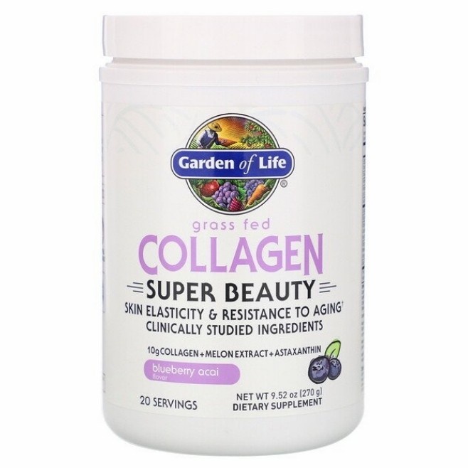 Garden Of Life Grass Fed Collagen Super Beauty Blueberry Acai 270 g