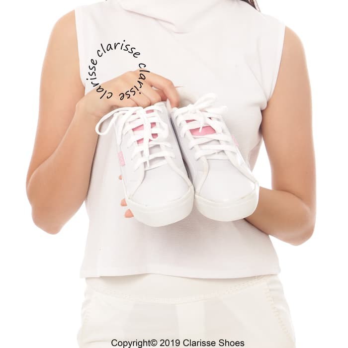 HD SEPATU WANITA KETS SNEAKER PLAIN POLOS BEST SELLER MURAH - BIRU DAN PINK