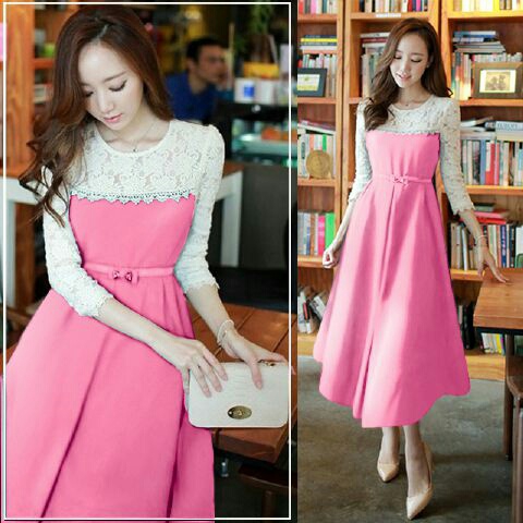 [DRESS KORI SL]Dress Wanita Spandek Varian warna