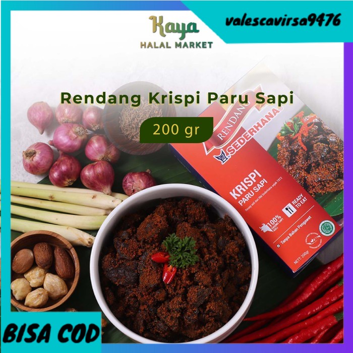 

⭐BISA COD⭐ Rendang Sederhana Krispi Paru Kriuk Kering