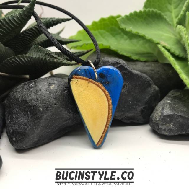 Kalung Liontin / Kalung Pria Wanita / Kalung resin wood / Kalung resin glow / Kalung hits
