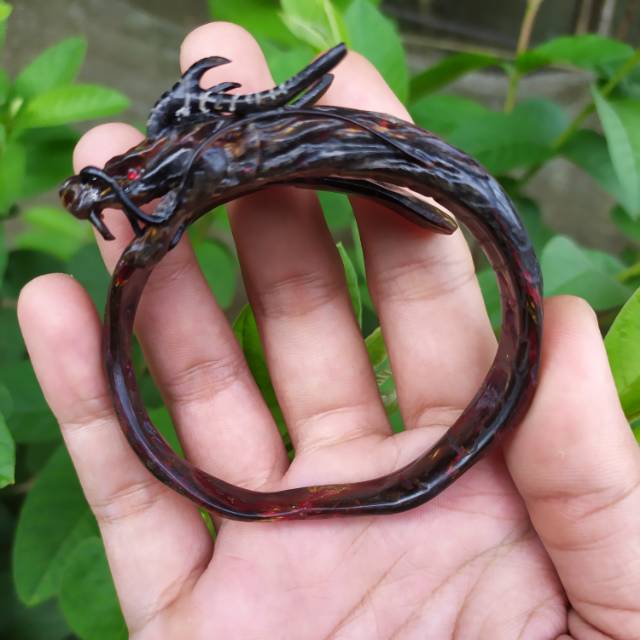  gelang  akar  bahar  merah ukir naga galak Shopee Indonesia