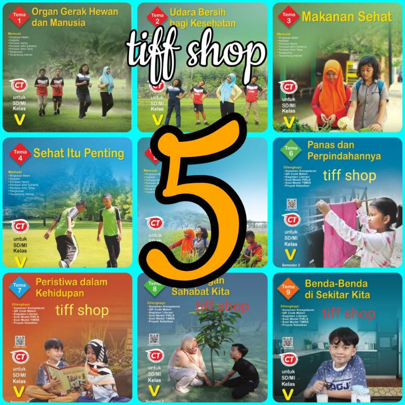 Buku PR/LKS tematik kelas 5 SD (K13 revisi) 2020/2021. intan pariwara.