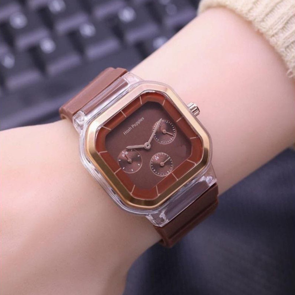 ☛TK☚ JT038 Jam Tangan Wanita Cewek Hosh Poppies Sergi Jarum Strap Rubber